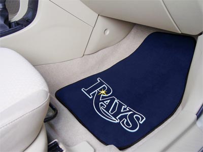 Tampa Bay Devil Rays MLB Baseball Logo Car Floor Mats - Carpet - 2 Piece Set - Logo Floor Mats &amp; Car Mats