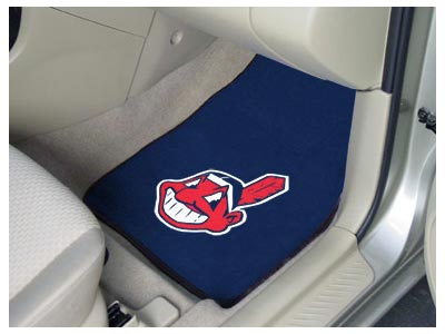 Cleveland Indians MLB Baseball Logo Car Floor Mats - Carpet - 2 Piece Set - Logo Floor Mats &amp; Car Mats