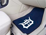 Detroit Tigers MLB Baseball Logo Car Floor Mats - Carpet - 2 Piece Set