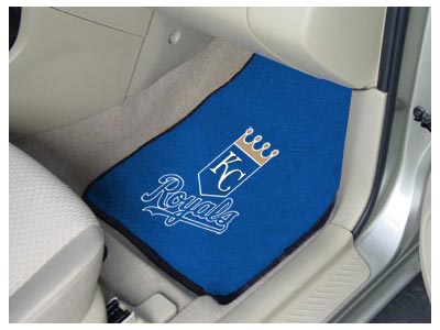 Kansas City Royals MLB Baseball Logo Car Floor Mats - Carpet - 2 Piece Set - Logo Floor Mats &amp; Car Mats