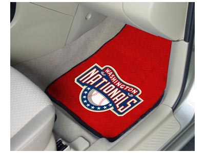 Washington Nationals MLB Baseball Logo Car Floor Mats - Carpet - 2 Piece Set - Logo Floor Mats &amp; Car Mats