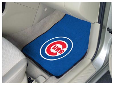 Chicago Cubs MLB Baseball Logo Car Floor Mats - Carpet - 2 Piece Set - Logo Floor Mats &amp; Car Mats