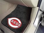 Cincinnati Reds MLB Baseball Logo Car Floor Mats - Carpet - 2 Piece Set FM-6473