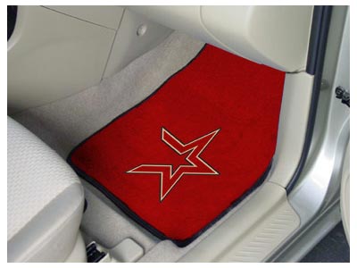 Houston Astros MLB Baseball Logo Car Floor Mats - Carpet - 2 Piece Set - Logo Floor Mats &amp; Car Mats