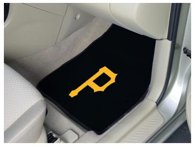 Pittsburgh Pirates MLB Baseball Logo Car Floor Mats - Carpet - 2 Piece Set - Logo Floor Mats &amp; Car Mats
