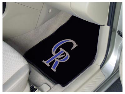 Colorado Rockies MLB Baseball Logo Car Floor Mats - Carpet - 2 Piece Set - Logo Floor Mats &amp; Car Mats