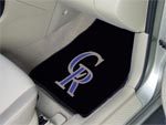 Colorado Rockies MLB Baseball Logo Car Floor Mats - Carpet - 2 Piece Set FM-6518
