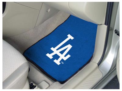 LA Dodgers MLB Baseball Logo Car Floor Mats - Carpet - 2 Piece Set - Logo Floor Mats &amp; Car Mats