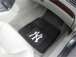 New York Yankees MLB Baseball Logo Car Floor Mats - Heavy-Duty Vinyl - 2 Piece Set FM-8759
