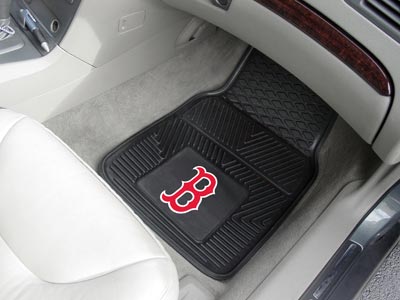 Boston Red Sox MLB Baseball Logo Car Floor Mats - Heavy-Duty Vinyl - 2 Piece Set - Logo Floor Mats &amp; Car Mats
