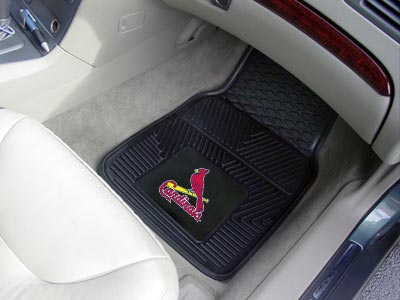 St. Louis Cardinals MLB Baseball Logo Car Floor Mats - Heavy-Duty Vinyl - 2 Piece Set - Logo Floor Mats &amp; Car Mats