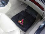 St. Louis Cardinals MLB Baseball Logo Car Floor Mats - Heavy-Duty Vinyl - 2 Piece Set FM-8781