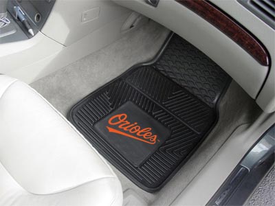 Baltimore Orioles MLB Baseball Logo Car Floor Mats - Heavy-Duty Vinyl - 2 Piece Set - Logo Floor Mats &amp; Car Mats