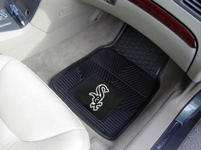 Chicago White Sox MLB Baseball Logo Car Floor Mats - Heavy-Duty Vinyl - 2 Piece Set - Logo Floor Mats &amp; Car Mats