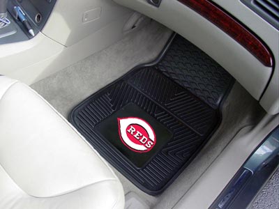 Cincinnati Reds MLB Baseball Logo Car Floor Mats - Heavy-Duty Vinyl - 2 Piece Set - Logo Floor Mats &amp; Car Mats