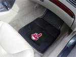 Cleveland Indians MLB Baseball Logo Car Floor Mats - Heavy-Duty Vinyl - 2 Piece Set FM-8835
