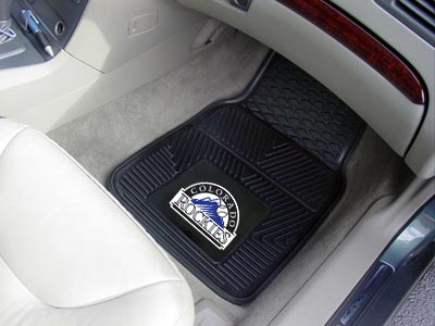 Colorado Rockies MLB Baseball Logo Car Floor Mats - Heavy-Duty Vinyl - 2 Piece Set - Logo Floor Mats &amp; Car Mats