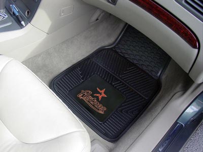 Houston Astros MLB Baseball Logo Car Floor Mats - Heavy-Duty Vinyl - 2 Piece Set - Logo Floor Mats &amp; Car Mats