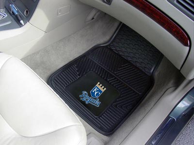 Kansas City Royals MLB Baseball Logo Car Floor Mats - Heavy-Duty Vinyl - 2 Piece Set - Logo Floor Mats &amp; Car Mats