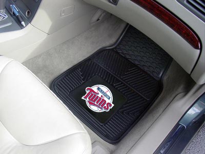 Minnesota Twins MLB Baseball Logo Car Floor Mats - Heavy-Duty Vinyl - 2 Piece Set - Logo Floor Mats &amp; Car Mats