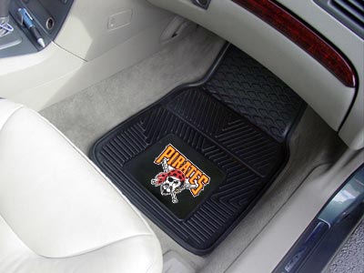 Pittsburgh Pirates MLB Baseball Logo Car Floor Mats - Heavy-Duty Vinyl - 2 Piece Set - Logo Floor Mats &amp; Car Mats