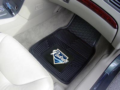San Diego Padres MLB Baseball Logo Car Floor Mats - Heavy-Duty Vinyl - 2 Piece Set - Logo Floor Mats &amp; Car Mats