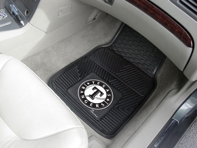 Texas Rangers MLB Baseball Logo Car Floor Mats - Heavy-Duty Vinyl - 2 Piece Set - Logo Floor Mats &amp; Car Mats