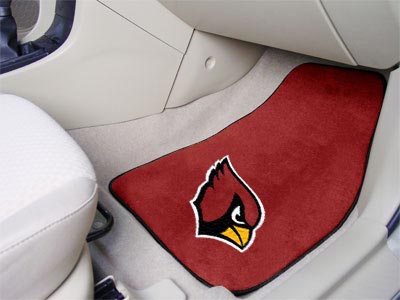 Arizona Cardinals NFL Football Logo Car Floor Mats - Carpet - 2 Piece Set - Logo Floor Mats &amp; Car Mats
