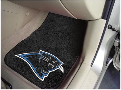 Carolina Panthers NFL Football Logo Car Floor Mats - Carpet - 2 Piece Set - Logo Floor Mats &amp; Car Mats