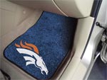 Denver Broncos NFL Football Logo Car Floor Mats - Carpet - 2 Piece Set