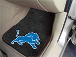 Detroit Lions NFL Football Logo Car Floor Mats - Carpet - 2 Piece Set