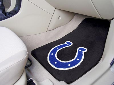 Indianapolis Colts NFL Football Logo Car Floor Mats - Carpet - 2 Piece Set - Logo Floor Mats &amp; Car Mats