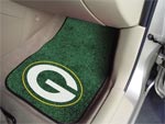 Green Bay Packers NFL Football Logo Car Floor Mats - Carpet - 2 Piece Set