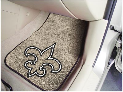 New Orleans Saints NFL Football Logo Car Floor Mats - Carpet - 2 Piece Set - Logo Floor Mats &amp; Car Mats