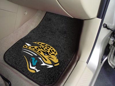 Jacksonville Jaguars NFL Football Logo Car Floor Mats - Carpet - 2 Piece Set - Logo Floor Mats &amp; Car Mats