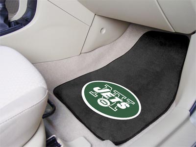 New York Jets NFL Football Logo Car Floor Mats - Carpet - 2 Piece Set - Logo Floor Mats &amp; Car Mats