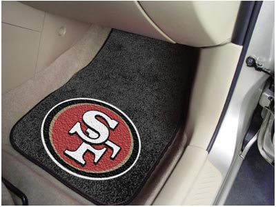 San Francisco 49ers NFL Football Logo Car Floor Mats - Carpet - 2 Piece Set - Logo Floor Mats &amp; Car Mats