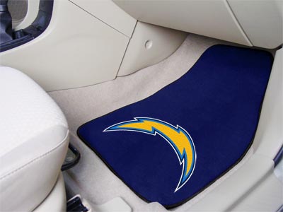 San Diego Chargers NFL Football Logo Car Floor Mats - Carpet - 2 Piece Set - Logo Floor Mats &amp; Car Mats