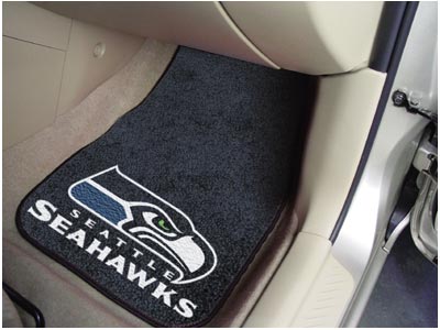 Seattle Seahawks NFL Football Logo Car Floor Mats - Carpet - 2 Piece Set - Logo Floor Mats &amp; Car Mats