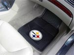 Pittsburgh Steelers NFL Football Logo Car Floor Mats - Heavy-Duty Vinyl - 2 Piece Set