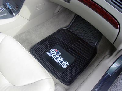 New England Patriots NFL Football Logo Car Floor Mats - Heavy-Duty Vinyl - 2 Piece Set - Logo Floor Mats &amp; Car Mats