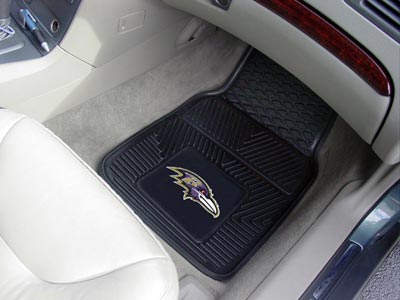 Baltimore Ravens NFL Football Logo Car Floor Mats - Heavy-Duty Vinyl - 2 Piece Set - Logo Floor Mats &amp; Car Mats