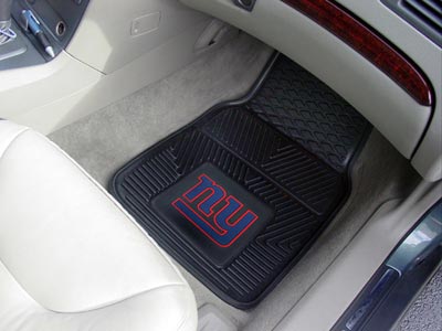 New York Giants NFL Football Logo Car Floor Mats - Heavy-Duty Vinyl - 2 Piece Set - Logo Floor Mats &amp; Car Mats