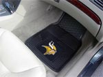 Minnesota Vikings NFL Football Logo Car Floor Mats - Heavy-Duty Vinyl - 2 Piece Set