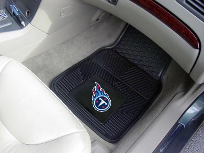 Tennessee Titans NFL Football Logo Car Floor Mats - Heavy-Duty Vinyl - 2 Piece Set - Logo Floor Mats &amp; Car Mats