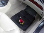 Arizona Cardinals NFL Football Logo Car Floor Mats - Heavy-Duty Vinyl - 2 Piece Set