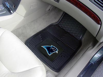 Carolina Panthers NFL Football Logo Car Floor Mats - Heavy-Duty Vinyl - 2 Piece Set - Logo Floor Mats &amp; Car Mats