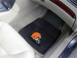 Cleveland Browns NFL Football Logo Car Floor Mats - Heavy-Duty Vinyl - 2 Piece Set