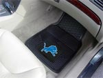 Detroit Lions NFL Football Logo Car Floor Mats - Heavy-Duty Vinyl - 2 Piece Set