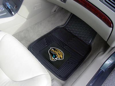 Jacksonville Jaguars NFL Football Logo Car Floor Mats - Heavy-Duty Vinyl - 2 Piece Set - Logo Floor Mats &amp; Car Mats